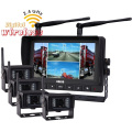 Truck Wireless Split Quad Monitor System Wireless Surveillance Camera